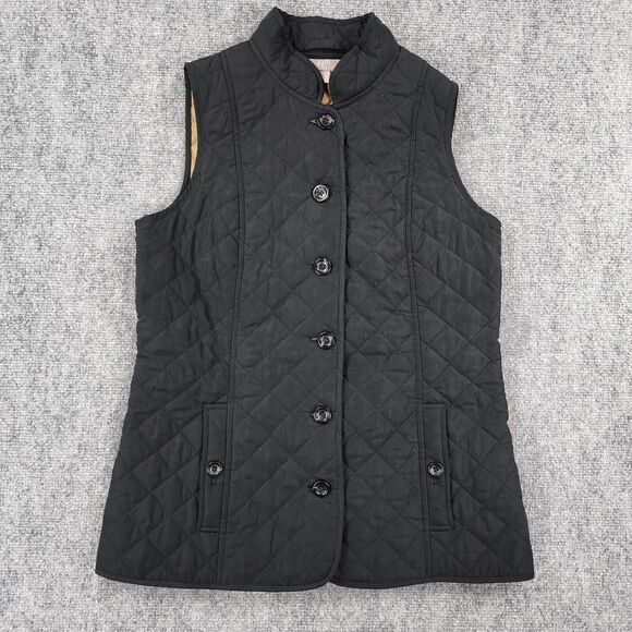 J. Jill Jackets & Blazers - J Jill Vest Womens XS Black Heritage Quilted Button Down Lined Outdoor Hiking